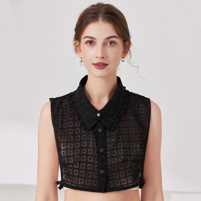 Perfect Match White Detachable Shawl Collars False Lapel Half Shirt Blouse False Collar Accessories Elegant Sweater Dress Decoration Collars