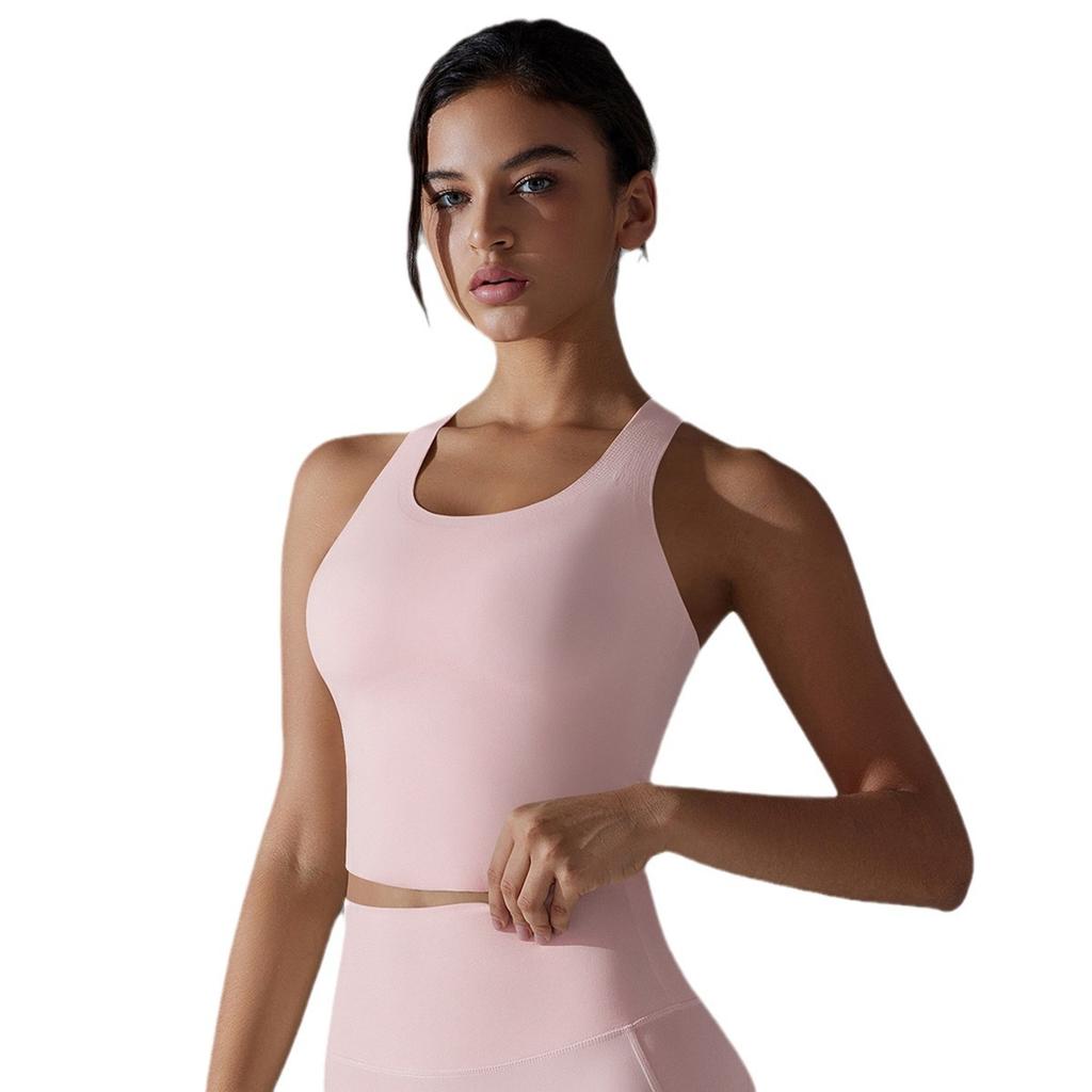 New naked body shaping yoga hollow back seamless sports bra quick drying running fitness top for women