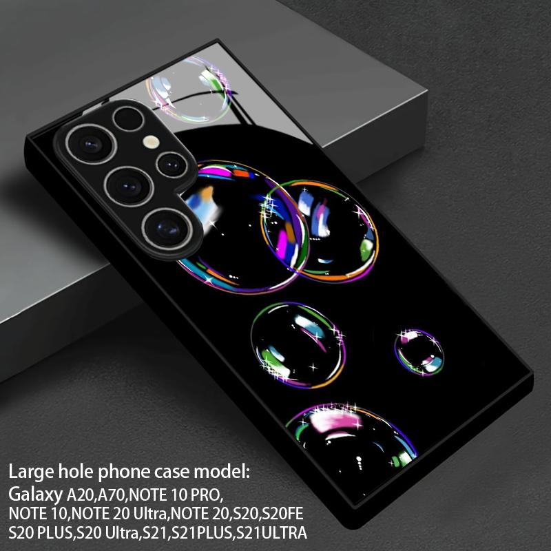 Colorful Bubble Pattern 2D Phone Case for Samsung S26 S25 S24 S23 S22 S21 S20 A56 A36 A16 - Glass Protective Cover