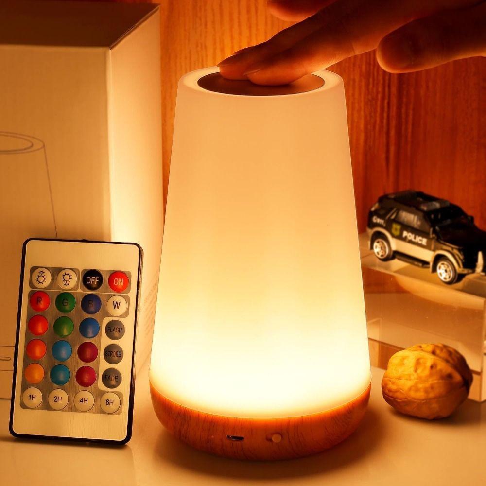 13 RGB Colors Night Light 5 Brightness Levels RGB Color Lamp Dimmable Touch Lamp Baby Nursery