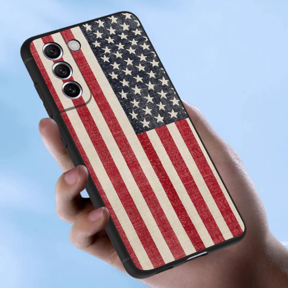 

USA & UK Flag Case For Samsung Galaxy Case S25 S23 S22 S21 S30 S20 S10 Ultra Plus FE TPU Soft Cover Samsung S24Plus