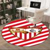 Sevilla Fc Crest Design Round Rug for Livingroom,Bedroom, Palyroom, Chair Rug, Area rug, Circle Carpet, Large Size Fan Christmas gift