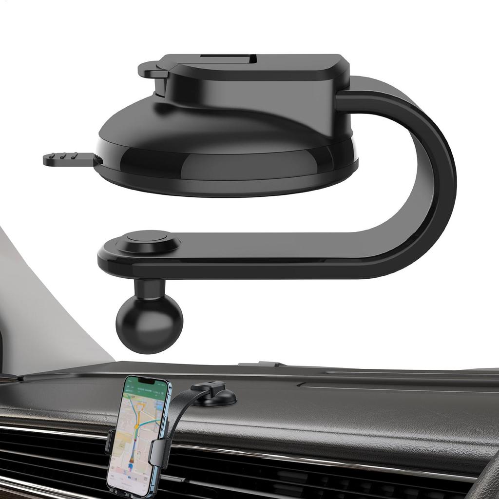 17mm Ball Head Suction Cup Car Phone Holder Flexible Arm Suction Cup Stand 360 Degree Rotation Car Dashboard Phone Holders