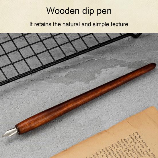 1 Set 0,5mm Schön aussehende Quill Pen-Set Glattes Schreiben Kupfer Komfortable Grip Quill Stift Tinte Set Schreibwaren liefert