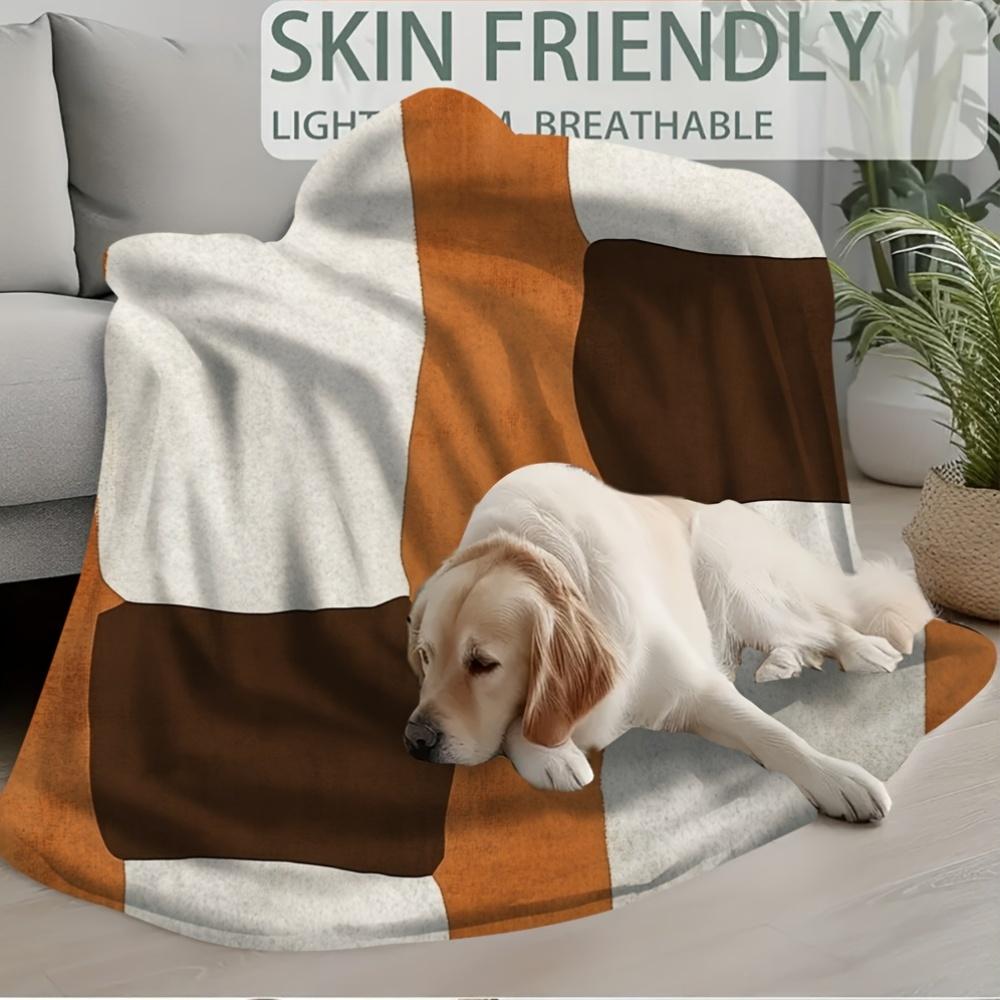 Extra Large Blanket - Super Soft Cozy Moroccan Azilal Geometric Pattern, Symmetrical Nordic Minimalist Design