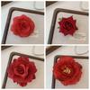 Bohemian Style Red Rose Hairpin Korean Style Girl Hair Clip Sweet Flower Hair Clip  Summer