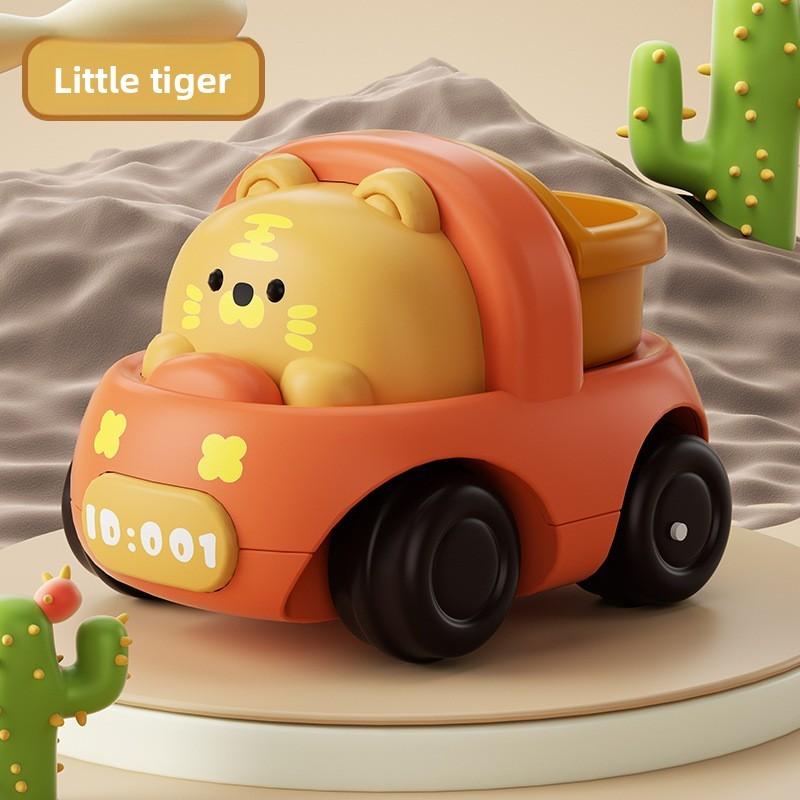 

Inertia Puppy Cartoon Engineering Car Plastic Mini Excavator Toy For Play Kids Tiger