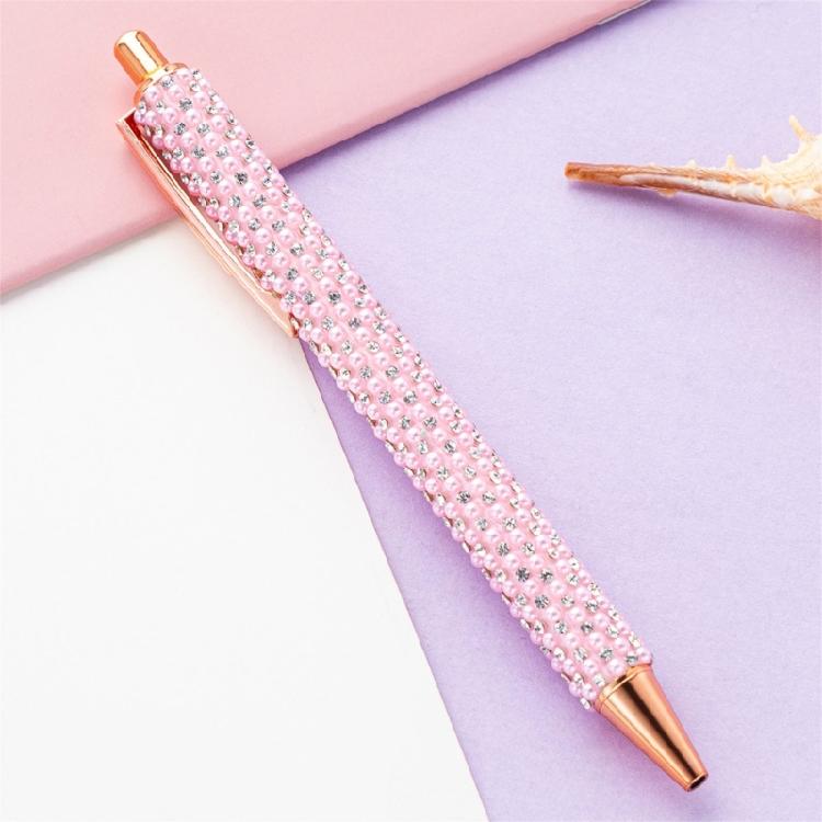 Retractable Ballpoint Pen Business Signature Pen Beads Ballpoint Pen