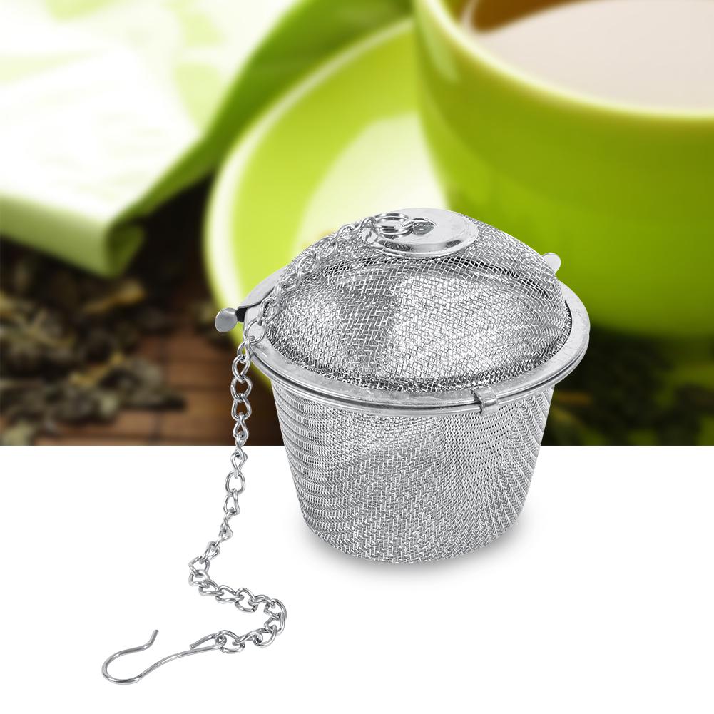 6,5 cm Praktische Tee-Kugel Kugel Gewürzsieb Netz Infuser Filter Edelstahl Kräuter