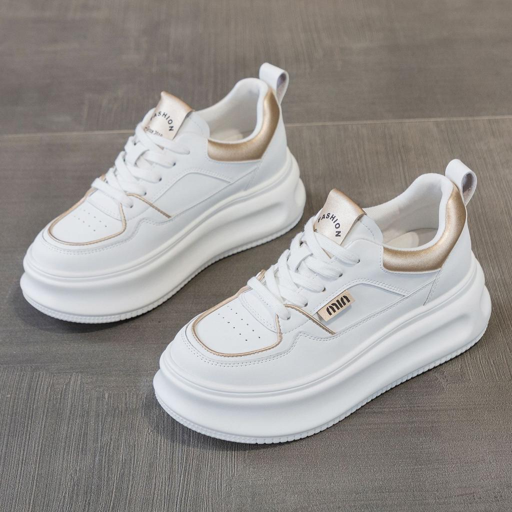 Sponge Cake Women In the Autumn of 2026 New Low-top Height Increase Small Thick-soled Thin Board Shoes Casual Women's Shoes