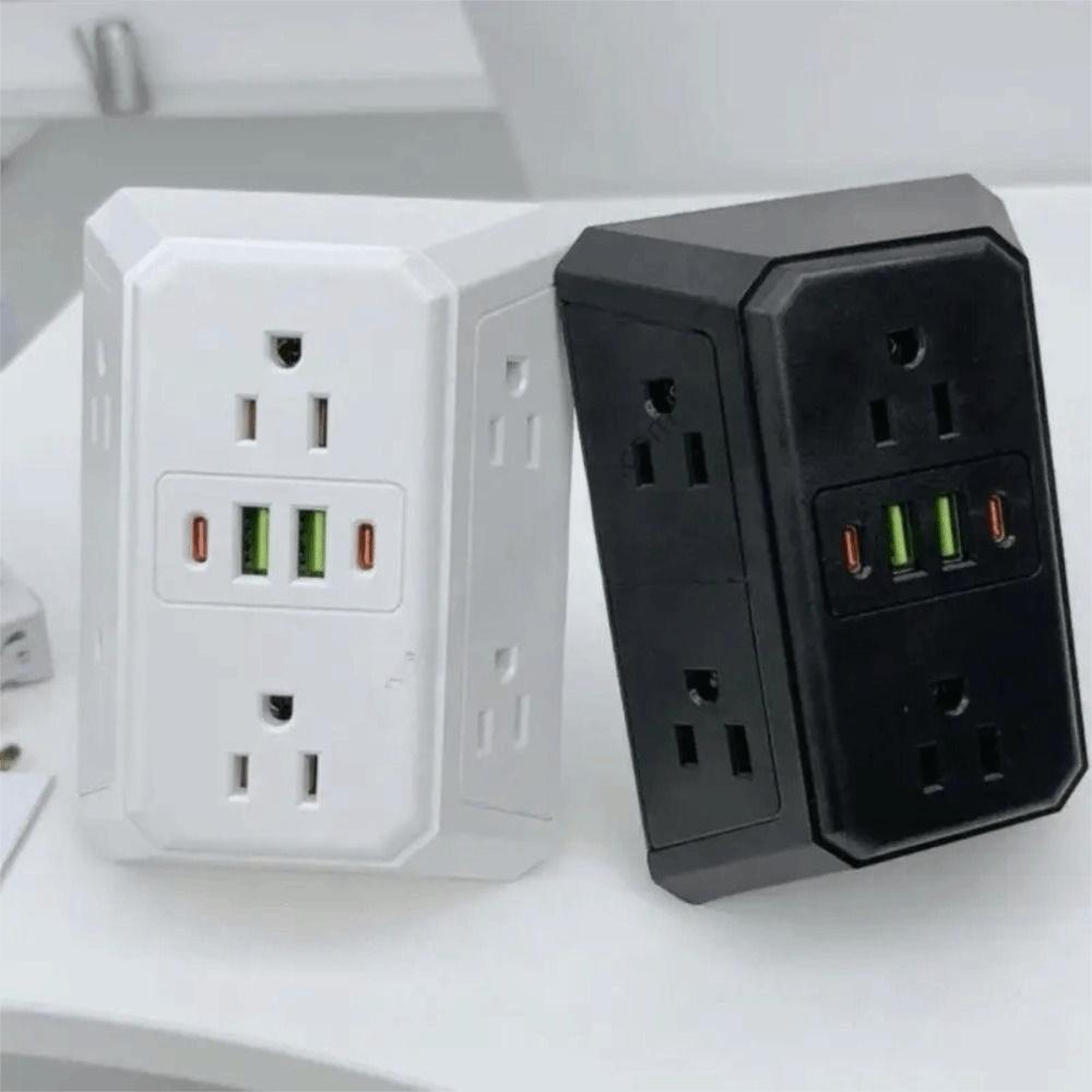 Flame-Retardant Material Multi Port Expander Multiple USB Ports USB Charger Socket for US Daily Use
