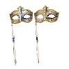 Mardi Gras Mask Masquerade Mask with Stick Venetians Mask Retro Musical Note Carnivals Mask Halloween Costume Mask