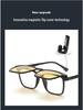 2204TR90 Large Frame Magnetic Clip-On Polarized Sunglasses with Night Vision for Men and Women