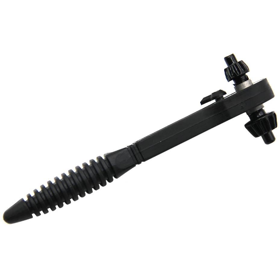 Zwei-in-eins-Ratschen-Bohrfutterschlüsselschlüssel schwarzer Ratschen-Doppelverwendungsschlüssel 12,8 mm/17,2 mm Werkzeug