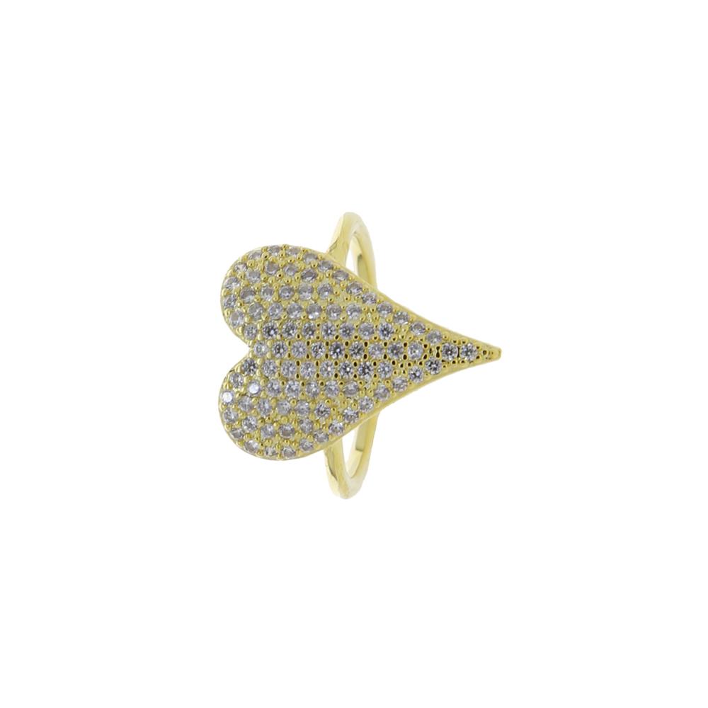 Anelli a Cuore per Donna Colore Argento Oro Matrimonio Fidanzamento Gioielli Nuziali Pietra Zirconia Cubica Accessori Anello Eleganti