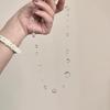 New Fashion Minimalist Transparent Crystal Dewdrop Earrings Niche High-End Unique And Versatile Clavicle Chain