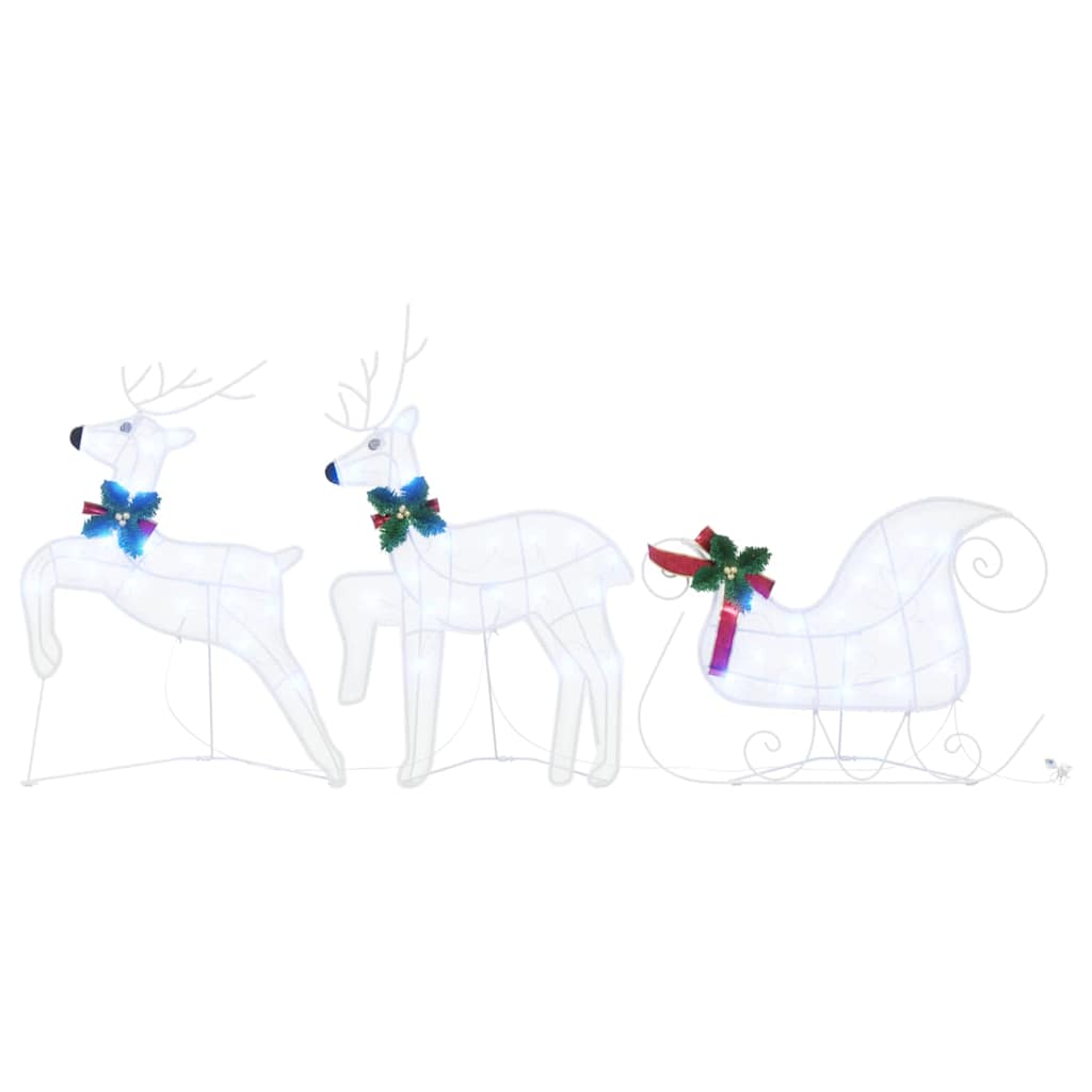 LED Deer Set 3 Pcs Cool White Fabric