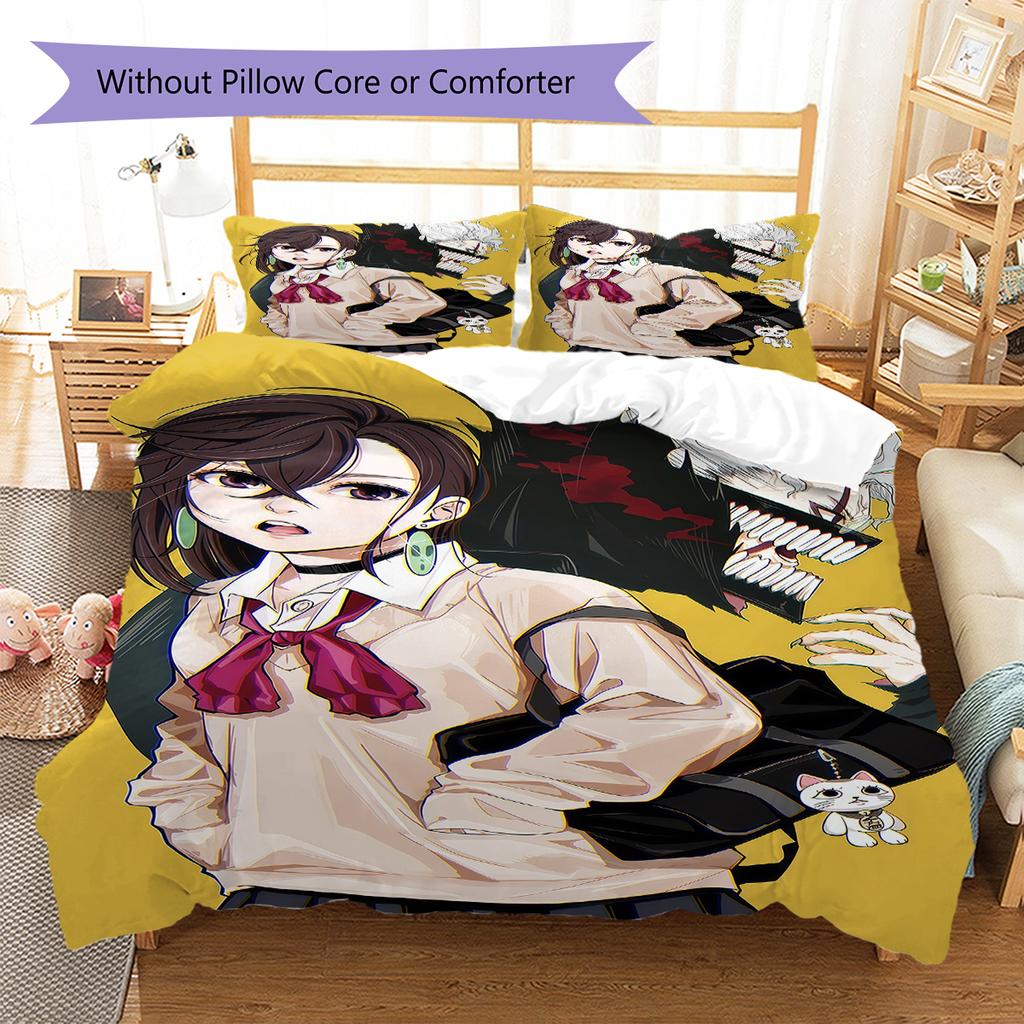 DAN DA DAN Pattern Bedding,Quilt Set Quilt Cover Pillowcase Home Birthday Gift (1 * duvet cover + 2 * pillowcase, without core)