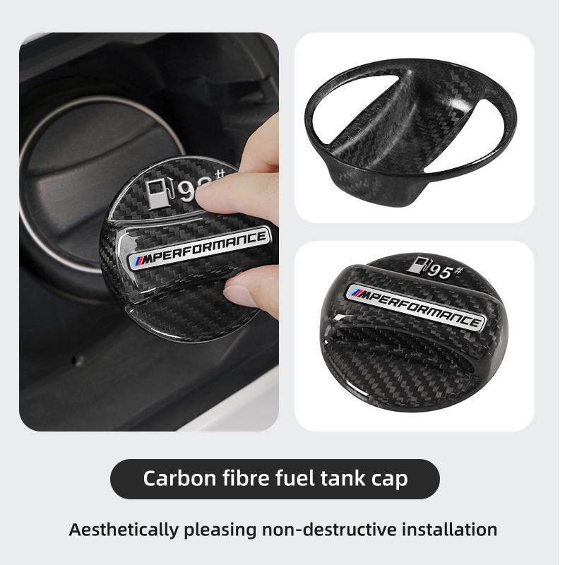 NTED3 2025 New Real Carbon Fiber Gas Fuel Tank Cover Oil Filler Dustproof Cap For BMW M Performance 1 2 3 4 5 7 Series X1 X2 X3 X4 X5