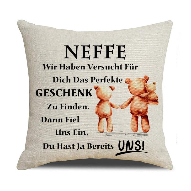 

Family Series Letter Printed Linen Pillowcase Nordic Home Living Room Bedroom Study Sofa Pillowcase 45 * 45Cm (default)