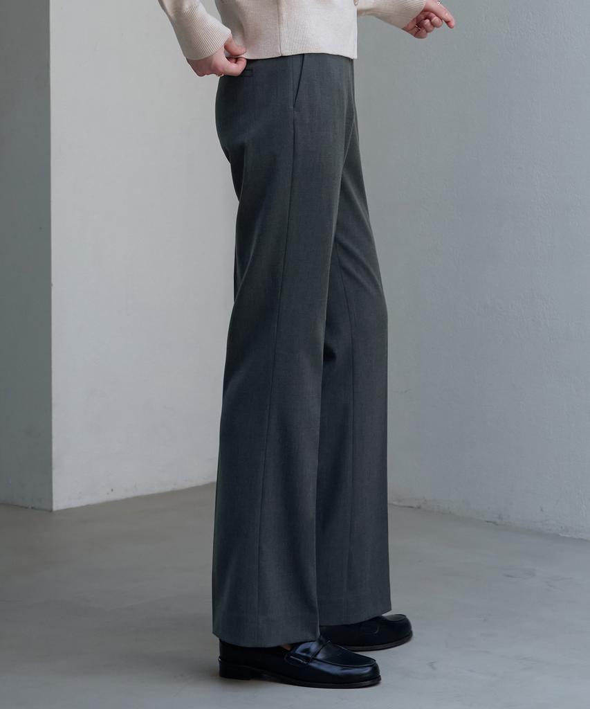 Deuloupisumeon Comfy Wool Straight Slacks [Charcoal]