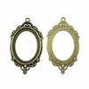 Antique Ornate Oval Bezel Pendant Base For Jewelry Making Fit 30x40mm Blank Tray