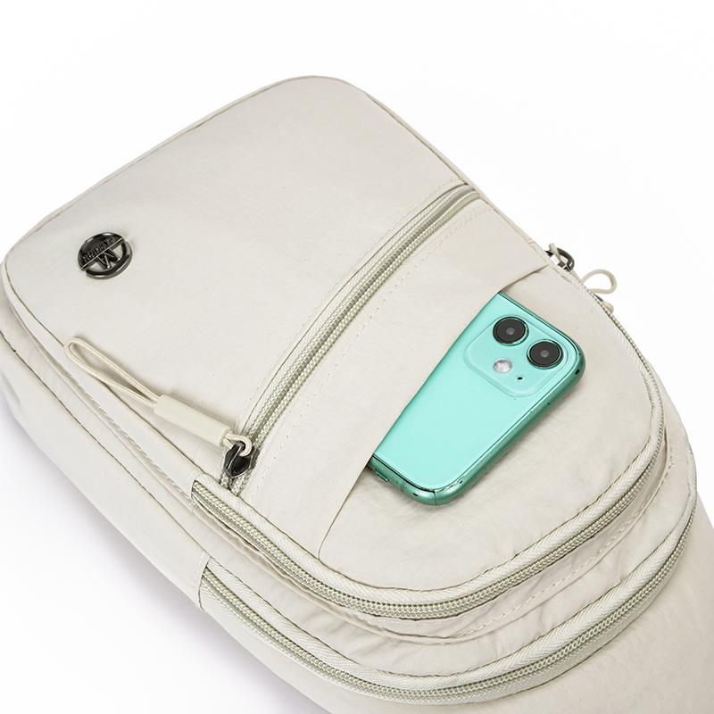 Crossbody Bag Women's Chest Bag Lightweight Water-Repellent Nylon Bag Outdoor Shoulder Bag