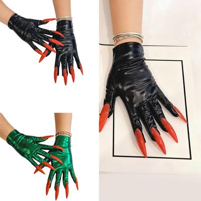Halloween Cosplay Zubehör Lange Fingernägel Bühnenhandschuhe Atmungsaktives Gewebe Für Tanz Zaubershows Und Themen-Kostümpartys