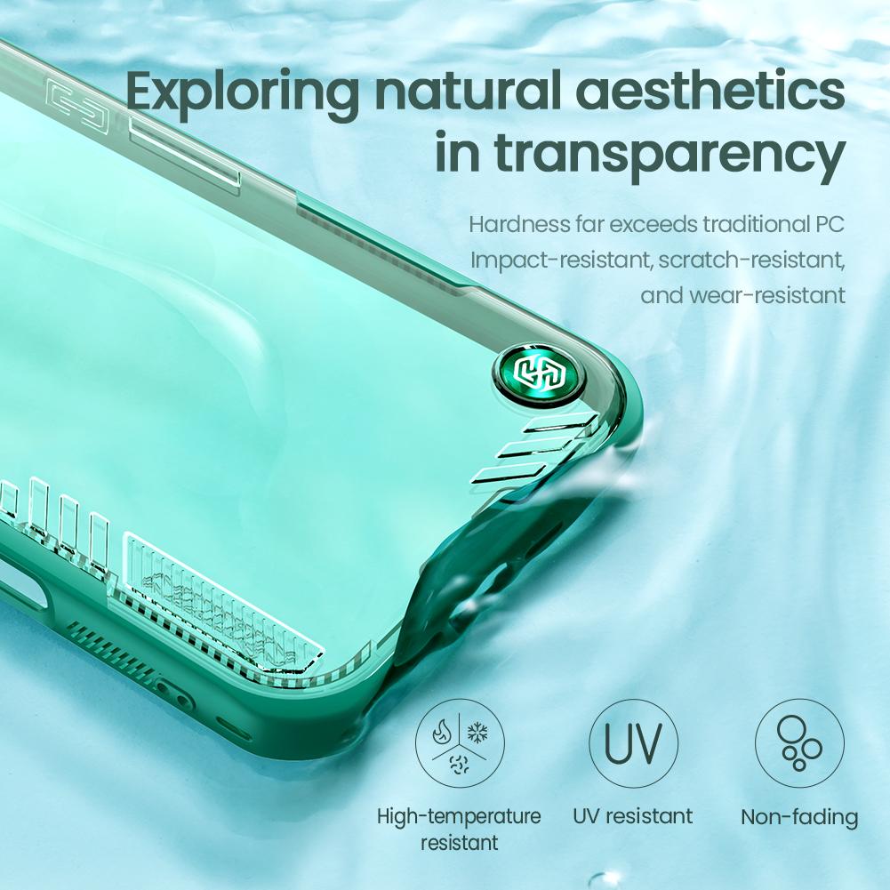 NILLKIN Iceblade Prop for iPhone 16 Pro Max Case PC+TPU Phone Shell with Lens Cover Kickstand