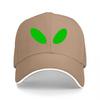 Alien Eyes Design Black Baseball Cap with Green Oval Eyes for Men and Women Casual Streetwear Fashion Accessory
