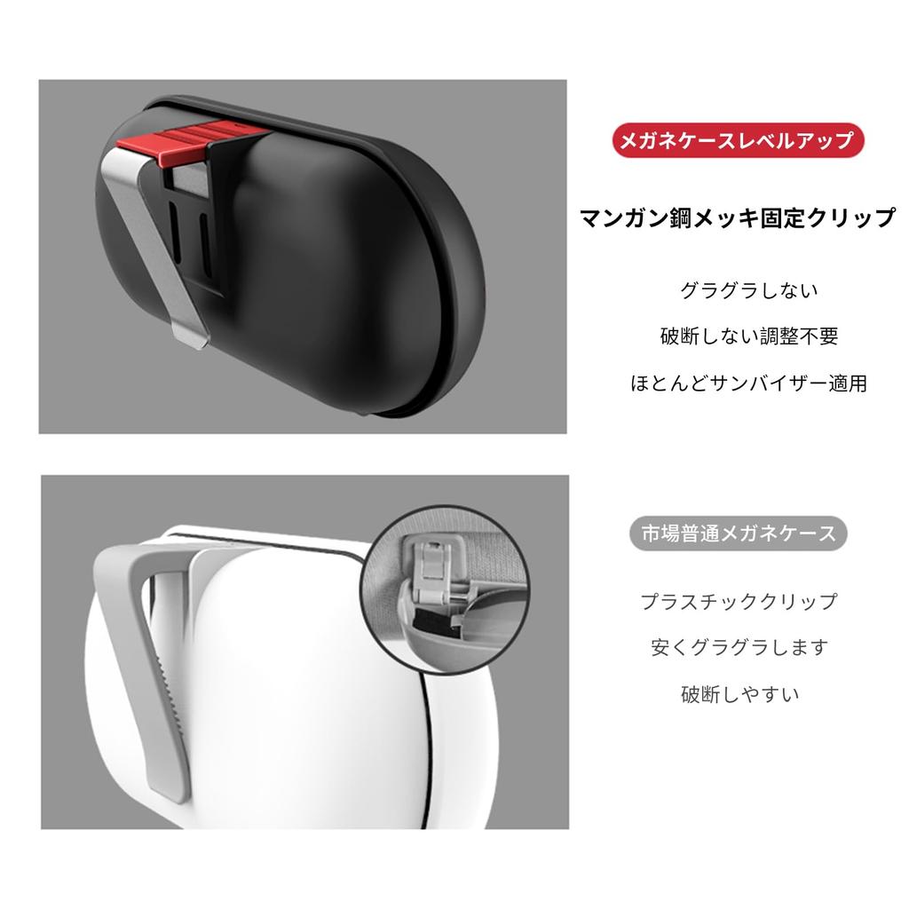 Car Sunglasses Sun Visor Sunglasses ABS Multifunctional Sunglasses Storage Case for Car Eyeglasses Kwak's Stand, Holder, (Black)