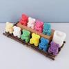 New Cute Bear Cake Candle Silicone Mold For Creative Heart Shape Novelty Rose Bear Suitable Household Kitchen Baking Molds