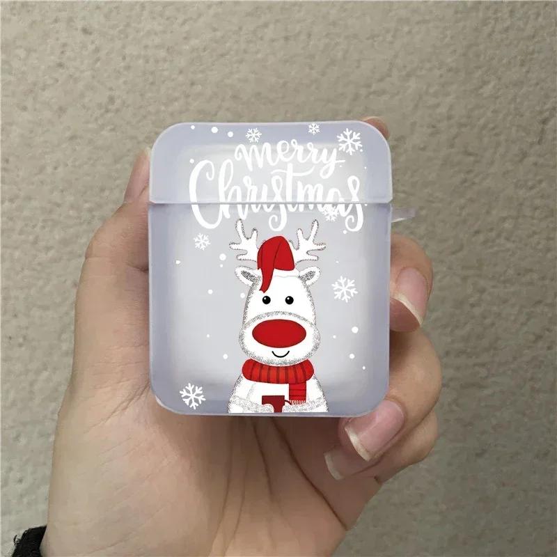 Merry Christmas New Year Earphone Case for Airpods 4th 3rd Pro 3 Soft Cover for Airpod 2 3 1 Protective Accessorie Shell Fundas