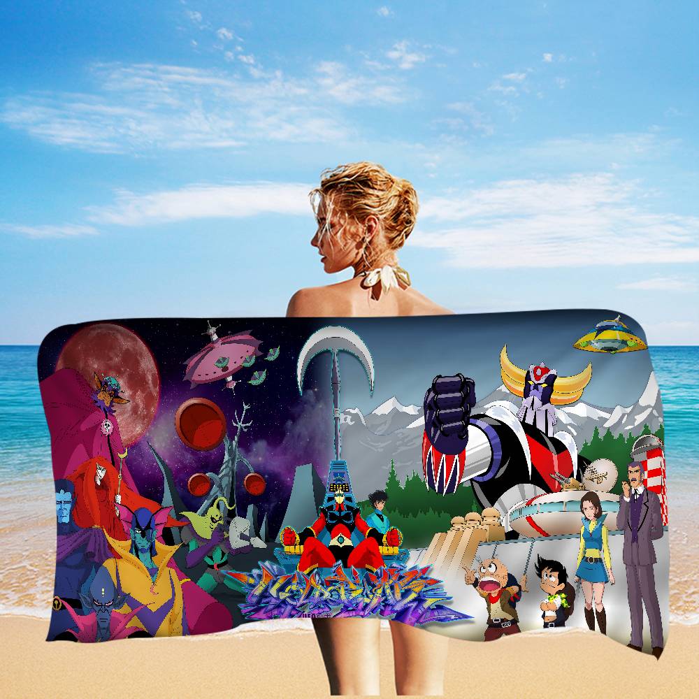 UFO ROBO G-GRENDIZERs G-GOLDORAKs Microfiber Beach Towel Absorbent Quick dry Soft Yoga Swimming Resort Mountain Climbing Towel