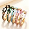 Trendy Copper Inlaid Zircon Leather Rope Bracelet