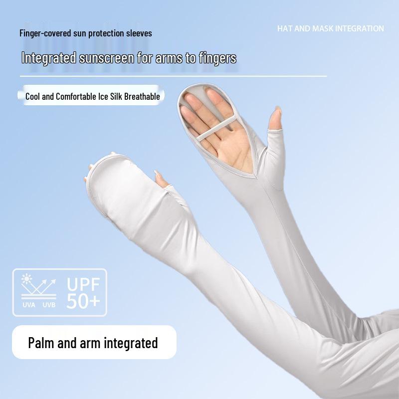 Ice Silk Women's Anti-UV Sun Protection Sleeves for Cycling & Driving - 2025 New Style
