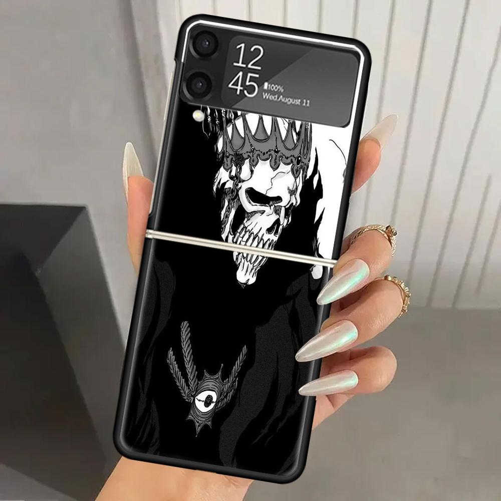 Bleach Aizen Sousuke Hard PC Phone Case For Samsung Galaxy Z Flip 7 6 5 4 3 Black ZFlip7 ZFlip6 Flip5 Flip4 Flip3 5G Print Cover