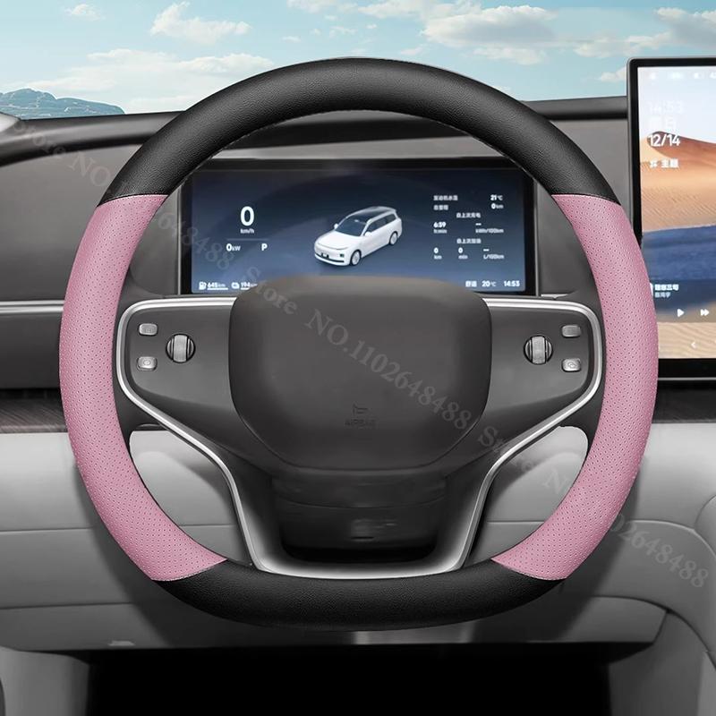 For Leapmotor D19 2025 2026 Car Steering Wheel Cover Nappa Leather Ultra-thin Anti Slip Auto Handle Covers Interior Accessories