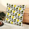 Lemon Pattern Cushion Cover Soft Short Plush Pillow Cover Smooth Cozy Texture Aesthetic Cushion Case Home Decor
