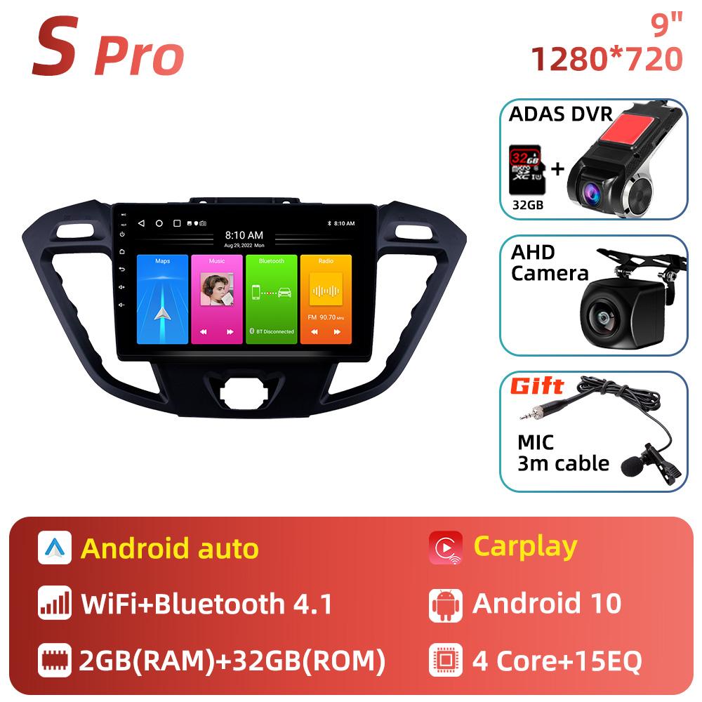 For Ford Transit Tourneo Custom 2013 - 2021 Car Radio 2 Din Android Multimedia Player Screen Head Unit Navigation Carplay Stereo