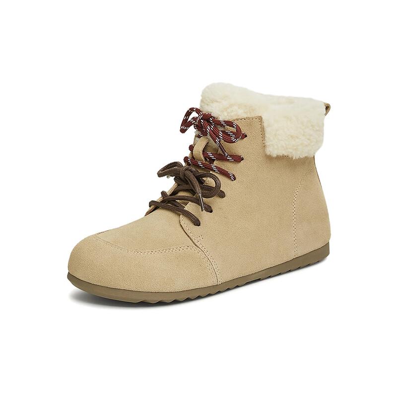 TATA Women s Retro Warm High-Top Lace-Up Boots 35