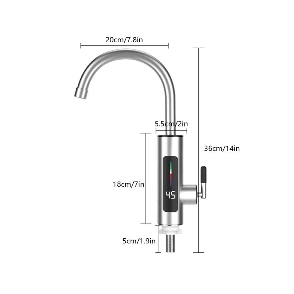 Instant Type Electric Faucet Stainless Steel Faucet Heater Easy to Use Water Heaters  Toilet