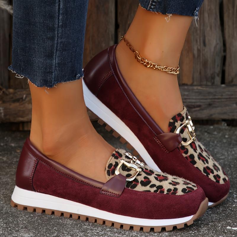 Big Size Women's Shoes 2025 Summer New Metal Buckle Big Size Flat Bottom Casual Cloth Single Shoes