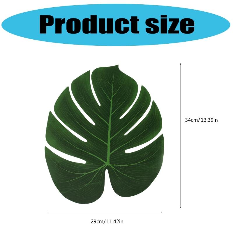 10Pcs Artificial Monstera Leaf 30x20Cm Large Artificial Foliages For Wedding Decoration Plant Arrangement