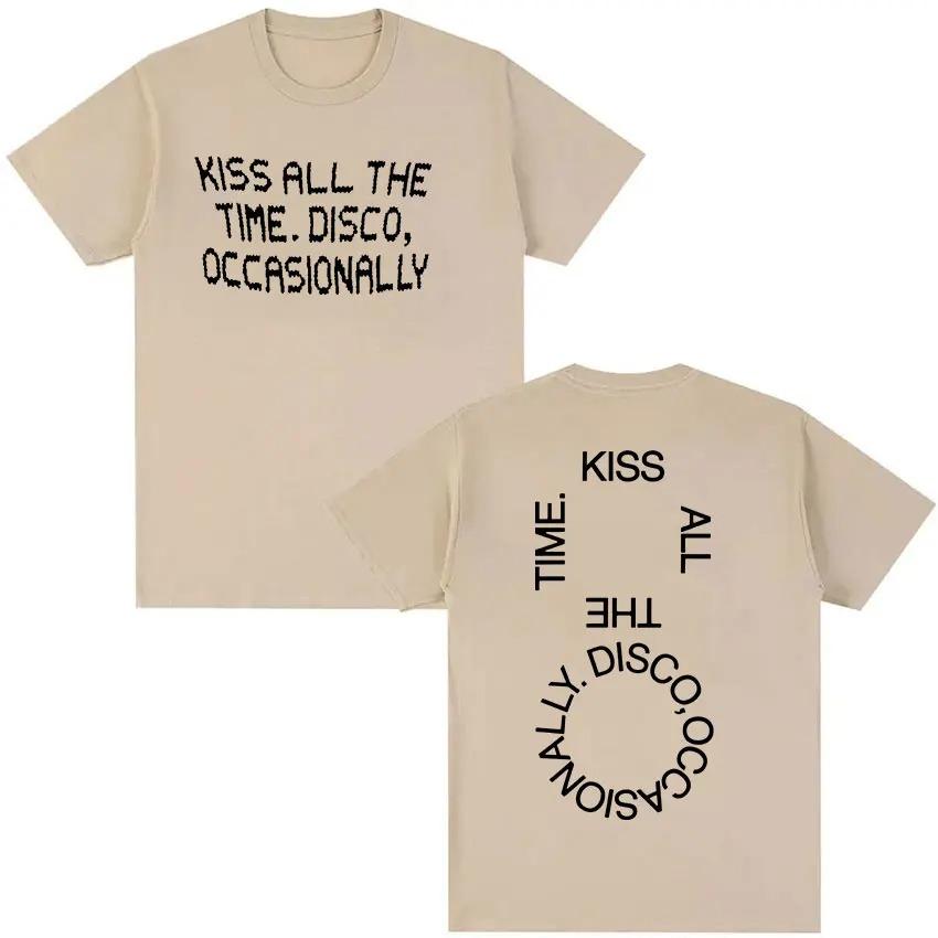 Harry Styles Kiss All the Time Disco Occasionally 2026 Tour Graphic TShirt Unisex Crew Neck Fashion Cotton Short Sleeve TShirt
