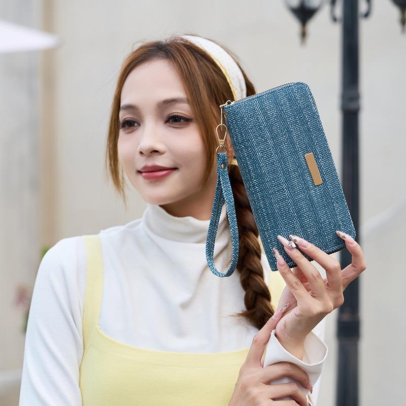 Long change bag trendy autumn and winter style fashionable simple sequin decoration women's clutch bag