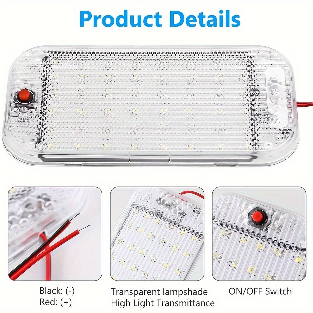 LED Car Interior Light Panel Set with Switch, Slim Cabin Lamp for Multiple Install