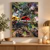 Jurassic Park Diamantmalerei Set 5D Vollbohrer DIY Diamantmosaik Wandkunst Heimdekoration
