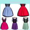 Okouzlující německé šaty Bavorský Dirndl Kostým s Elegantní Zdobení Zástěry