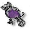 Owl Necklace Healing Crystal Stone Pendant Reiki Spiritual Energy Gemstone Quartz Necklace Birthday Gift Unisex